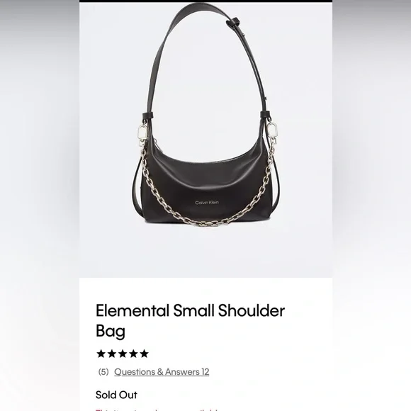 Calvin Klein Elemental Small Shoulder Bag - Picture 5 of 7